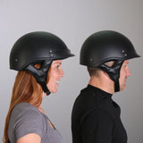 Hot Leathers D.O.T. Flat Black Matte Finish Motorcycle Helmet