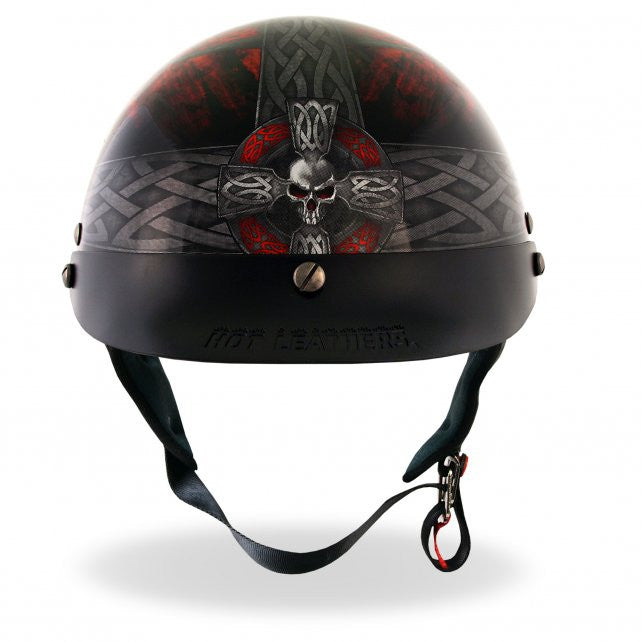 Hot Leathers D.O.T. Celtic Cross w/ Skulls Gloss Black Finish Motorcyc – Slash2Gash