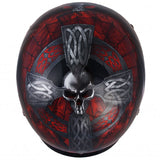 Hot Leathers Celtic Cross Helmet D.O.T. w/ Skulls Gloss Black Finish Motorcycle