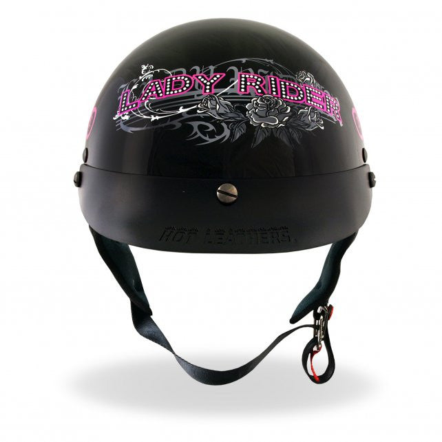 black rose motorcycle helmets Hot Leathers D.O.T. Lady Rider w/ Roses Gloss Black Finish Motorcycle – Slash2Gash