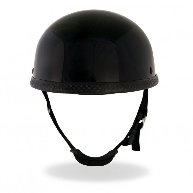 Hot Leathers Turtle Style Gloss Black Low Profile Novelty Helmet Shiny – Slash2Gash