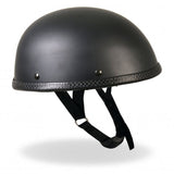 Hot Leathers Turtle Style Matte Black Low Profile Novelty Helmet Dull
