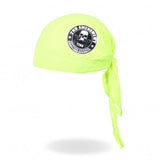Hot Leathers Safety Green 2nd Amendment Premium Headwrap Hi-Vis Du-Rag