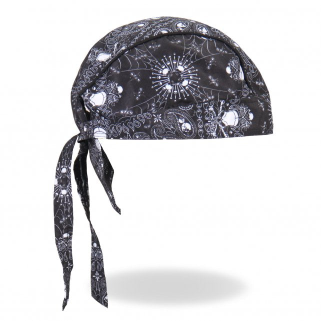 Hot Leathers Skull Paisley Premium Headwrap Biker Crossbones