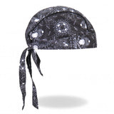 Hot Leathers Skull Paisley Premium Headwrap Biker Crossbones Du-Rag Doo Rag Cap