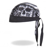 Hot Leathers Premium Headwrap - Flag Skull Motorcycle Durag