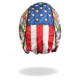 Hot Leathers Uncle Sam Racer Headwrap American Flag Premium Biker Durag Doo Rag Cap
