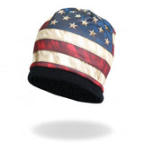 Hot Leathers Sublimated Distressed American Flag Beanie 3D Art