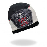 Hot Leathers Sublimated Rough Cut Ride or Die Reaper Beanie 3D Art