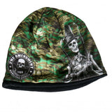 Hot Leathers Sublimated Stovepipe Shotgun Camo Skull Beanie 3D Art