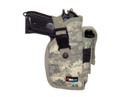 Right Handed Universal Hip Holster w/ Spare Mag - Digital