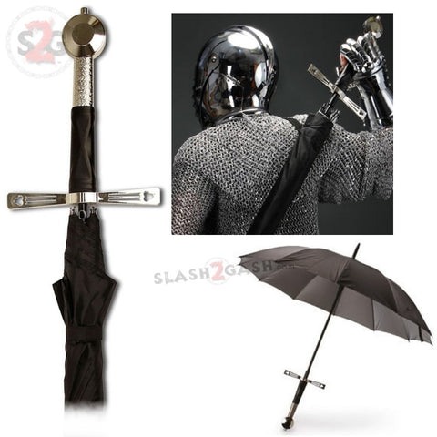 Sword Umbrella - Broadsword Handle Umbrella - Excalibrella - Rain Warrior