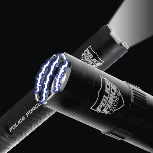 Police Force 9.2MV Tactical Stun Gun Flashlight w/ 5 LED