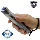 Police Force 9.2MV Tactical Stun Gun Flashlight w/ 5 LED Modes - Gun Metal Gray PF9200GM