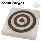 Blowgun Foam Target Square Bullseye Rings - White and Black 12" x 12" Polyethylene