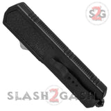 Titan OTF Automatic Knife Black Dual Action Satin Dagger Serrated