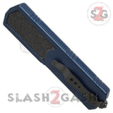 Titan OTF Dual Action Blue Tactical Automatic Knife Tanto Serrated
