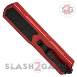 Titan OTF Dual Action Red Automatic Knife Serrated Edge Dagger