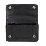 Hot Leathers Black Naked Leather Chain Wallet w/Zip Pocket American Made USA WLC3101