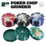 2" Herb Grinder Poker Chip Magnetic Spice Crusher Metal Grinder 3 PC Weed Grinder Marijuana Grinder Pot Grinder - Assorted Colors