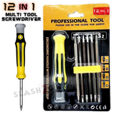 12-In-1 Multi Tool Screw Driver Set Professional Tool Kit T5 T6 T7 T8 T10 T15 PHO 3.0 2.3 2.0 Y0 U2.3 Heads