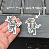 S2G Stickers Vinyl Decals Funny Toddler with Kitchen Knife Skeleton Bones 3" Indoor/Outdoor
