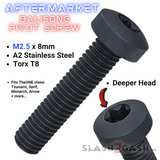 Channel REP clone Pivot Screw M2.5 x 8mm Torx T8 Black Balisong Hardware The ONE Butterfly Knife Aftermarket Upgrade