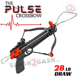 The PULSE Bolt Crossbow 28 Pound Draw w/ Foot Stirrup Black Red Crossbow