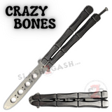 Crazy Bones Butterfly Knife Balisong w/ Spring Latch Rivet - Asst. Colors