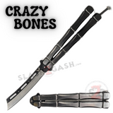 Crazy Bones Butterfly Knife Balisong w/ Spring Latch Rivet - Asst. Colors