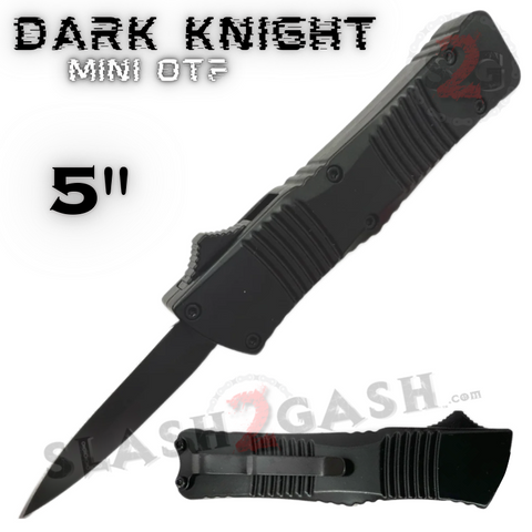 Mini Out the Front Knife Small Auto Switchblade - Black Double Edge Dagger M-8-BK