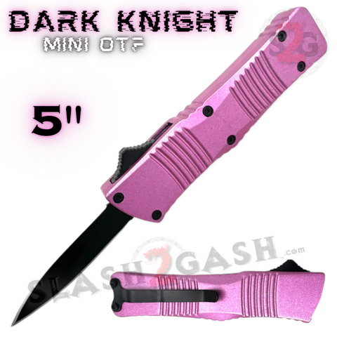 Mini Out the Front Knife Small Auto Switchblade - Purple Double Edge Dagger M-8-PL