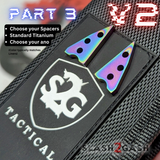 S2G Franken Rep Titanium Spacers Balisong clone Butterfly Knife V2 Replicant