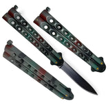Heavy Duty Classic Butterfly Knife Thick 7 Hole Balisong - Asst. colors