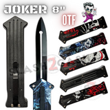 JOKER OTF Knife 8" Automatic Switchblade Dagger ABS Handle 1065 German Surgical Steel - Assorted Designs