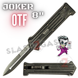JOKER OTF Knife 8" Automatic Switchblade Dagger ABS Handle Stainless Steel - Black