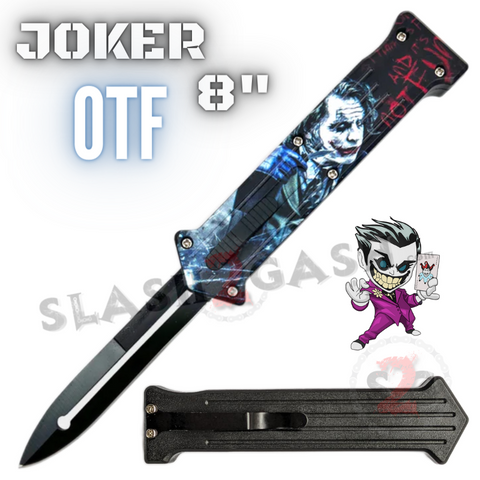 JOKER Knife 8" OTF Automatic Switchblade Dagger ABS Handle - Not Fun