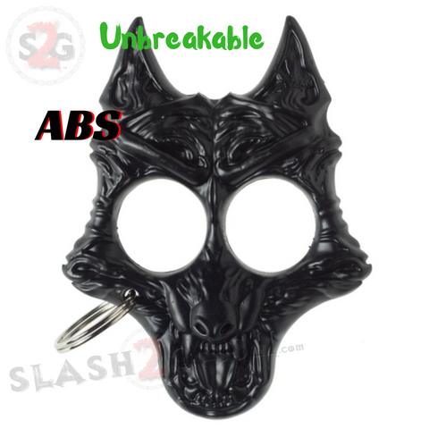 K9 Self Defense Evil Werewolf Keychain ABS Knuckles - Asst. colors