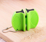 2-Step Knife Sharpener Ceramic and Carbide Sharpening Tool - Green