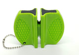 2-Step Knife Sharpener Ceramic and Carbide Sharpening Tool - Green
