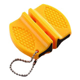 2-Step Knife Sharpener Ceramic and Carbide Sharpening Tool - Yellow