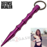 Wavy Kubotan Self Defense Stick Keychain Ninja Weapon - Purple Kubaton Women Protection Martial Arts