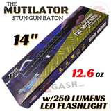 STUN BATON 250M Volts w/ LED Flashlight Stun Gun Tiger USA - The Mutilator