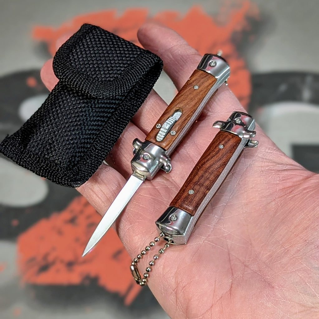 Mini Stiletto OTF Knife Small Cali Legal Switchblade - Asst. colors ...