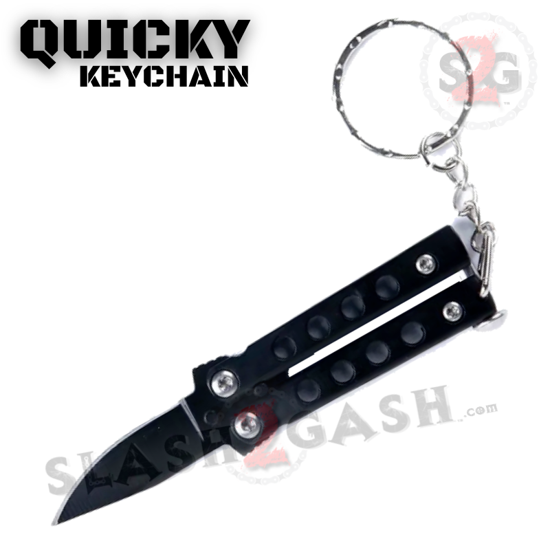 Quicky Keychain Butterfly Knife Mini Novelty Balisong 9 colors
