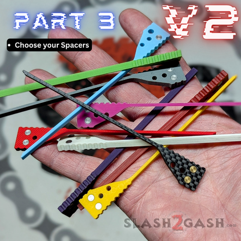 S2G FrankenRep G10 Channel Spacers Balisong clone Butterfly Knife V2 red pink purple yellow white green