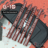 G10 Rep Scales Balisong Clone Butterfly Knife Dark Red S2G FrankenRep V2 replacement