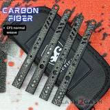 Carbon Fiber Rep Scales Balisong Clone Butterfly Knife S2G FrankenRep V2 replacement CF1