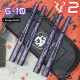 G10 Rep Scales Balisong Clone Butterfly Knife Purple S2G FrankenRep V2 replacement