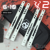 G10 Rep Scales Balisong Clone Butterfly Knife White S2G FrankenRep V2 replacement